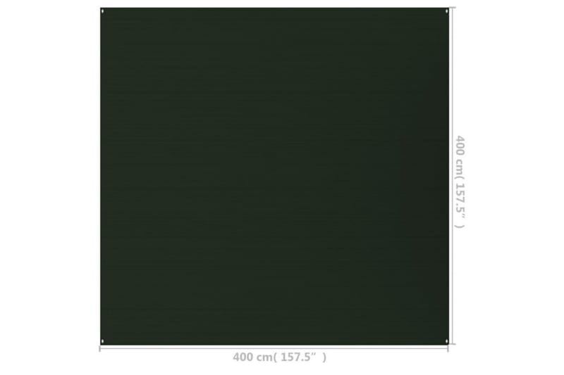Tältmatta 400x400 cm mörkgrön HDPE - Tältmatta