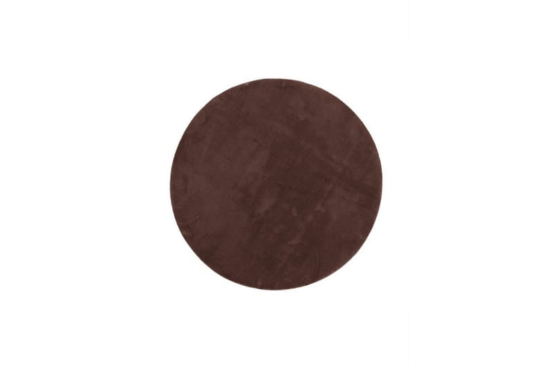 Tvättbar Matta Soft Rund, 200x200 cm, Choklad