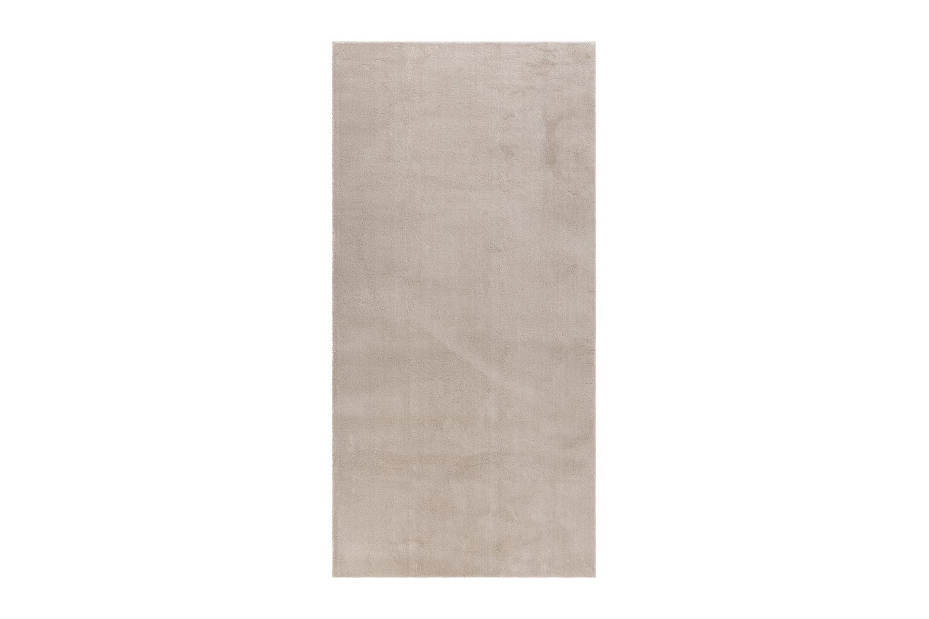 tvättbar matta soft rund - 120x120 cm, melerad linne