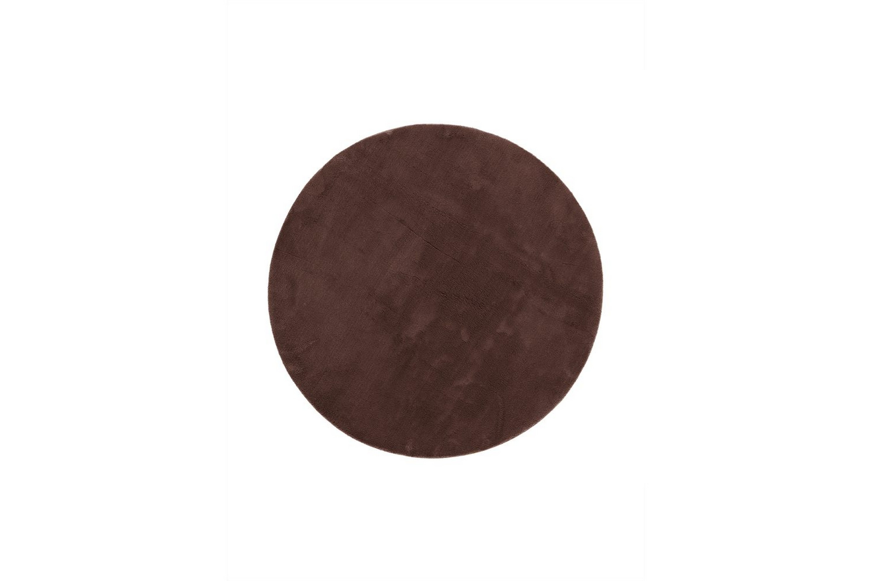 tvättbar matta soft rund - 160x160 cm, choklad