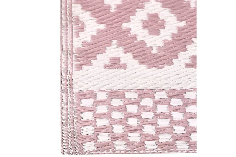 Utomhusmatta Thane - Rosa, Vit - Textil & mattor - Matta - Utomhusmatta