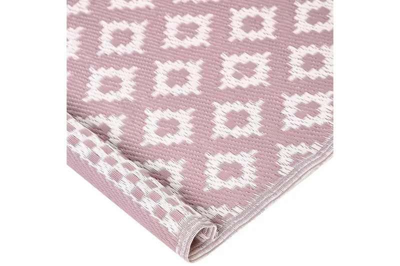 Utomhusmatta Thane - Rosa, Vit - Textil & mattor - Matta - Utomhusmatta