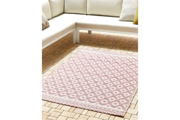 Utomhusmatta Thane - Rosa, Vit - Textil & mattor - Matta - Utomhusmatta