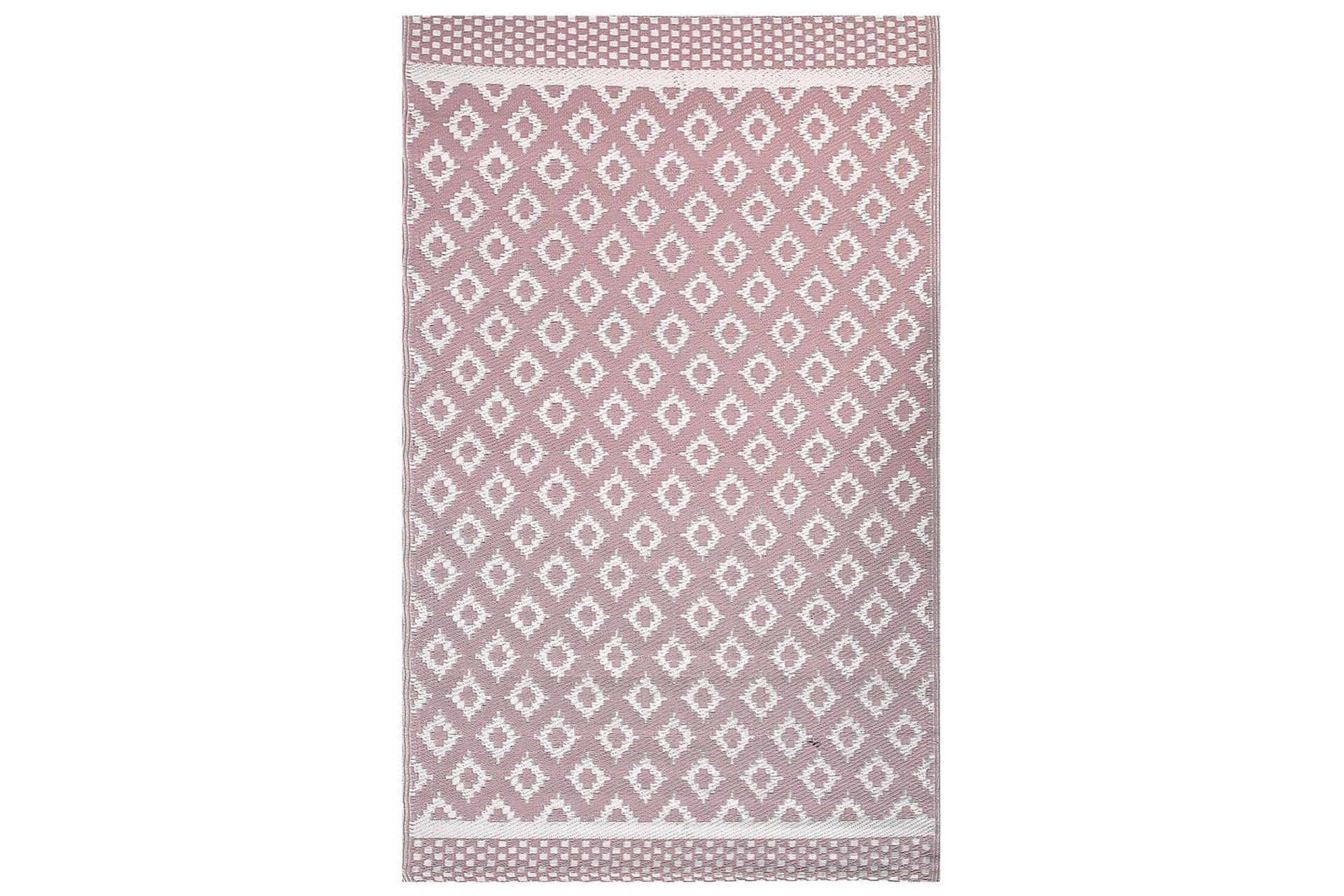 Utomhusmatta Thane - Rosa, Vit