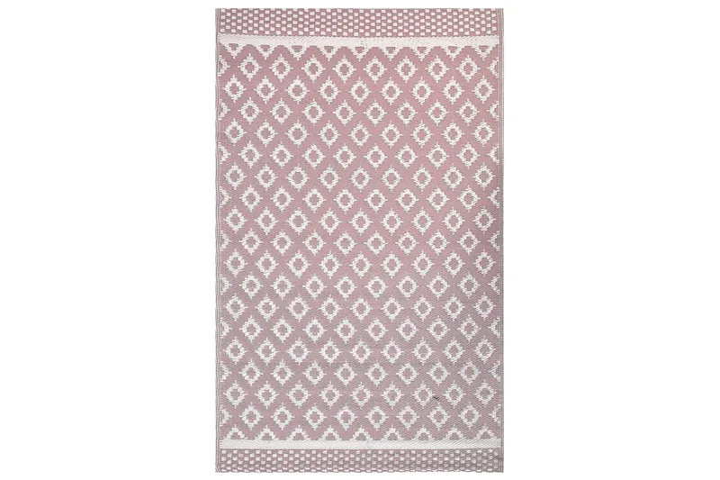 Utomhusmatta Thane, Rosa, Vit