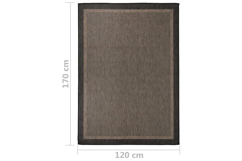 Utomhusmatta plattvävd 120x170 cm mörkbrun - Brun - Utomhusmatta - Balkongmatta & altanmatta