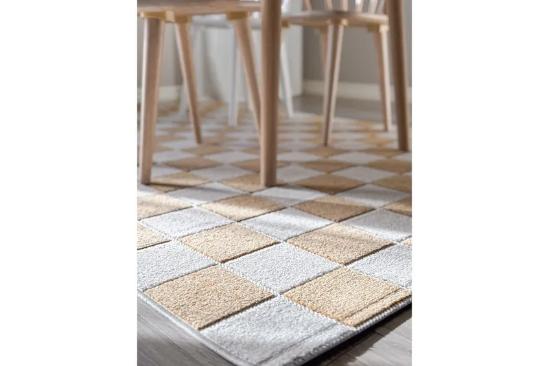 Wiltonmatta Hawaii Chess 200x200 cm, Gul - 200x200 cm, Gul - Textil & mattor - Matta - Utomhusmatta