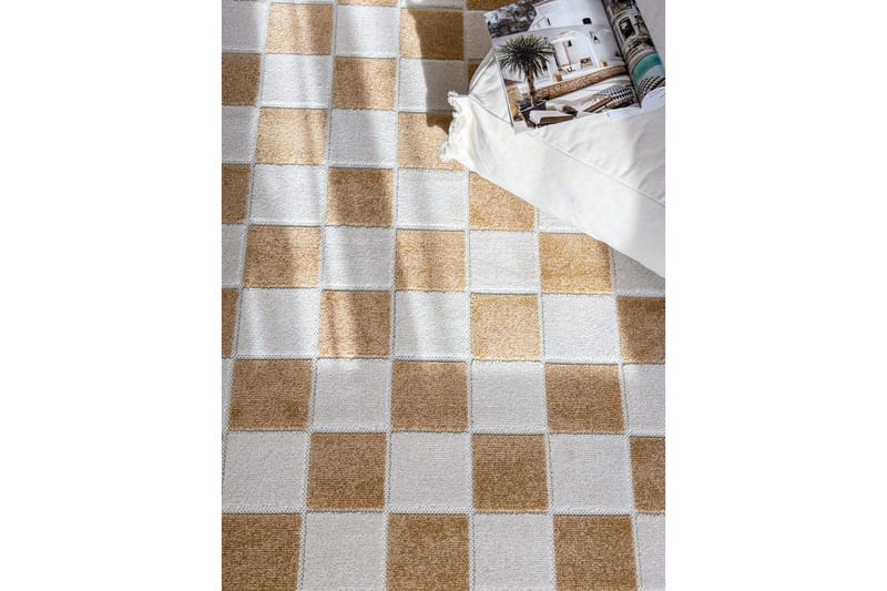 Wiltonmatta Hawaii Chess 200x200 cm, Gul - 200x200 cm, Gul - Textil & mattor - Matta - Utomhusmatta