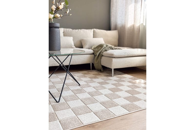 Wiltonmatta Hawaii Chess 200x200 cm, Linne - 200x200 cm, Linne - Textil & mattor - Matta - Utomhusmatta
