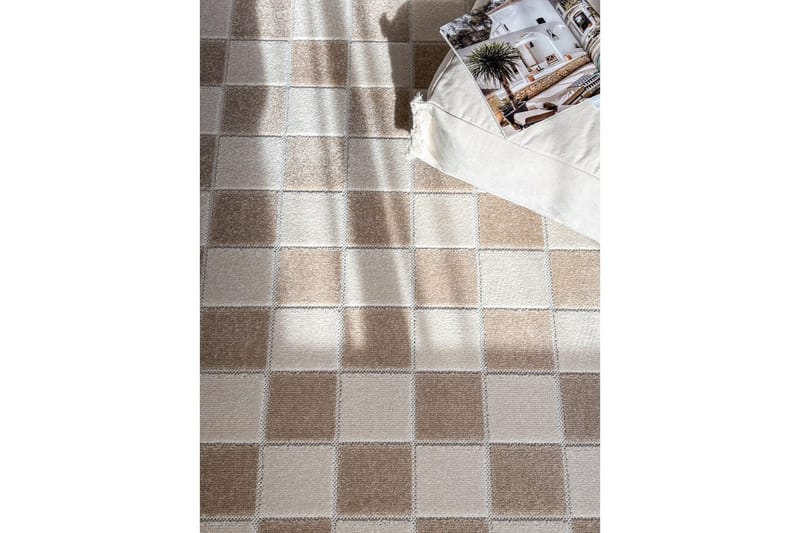 Wiltonmatta Hawaii Chess 200x200 cm, Linne - 200x200 cm, Linne - Textil & mattor - Matta - Utomhusmatta