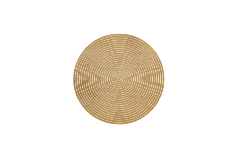 Wiltonmatta Hawaii Circle 200x200 cm, Gul - 200x200 cm, Gul - Textil & mattor - Matta - Utomhusmatta