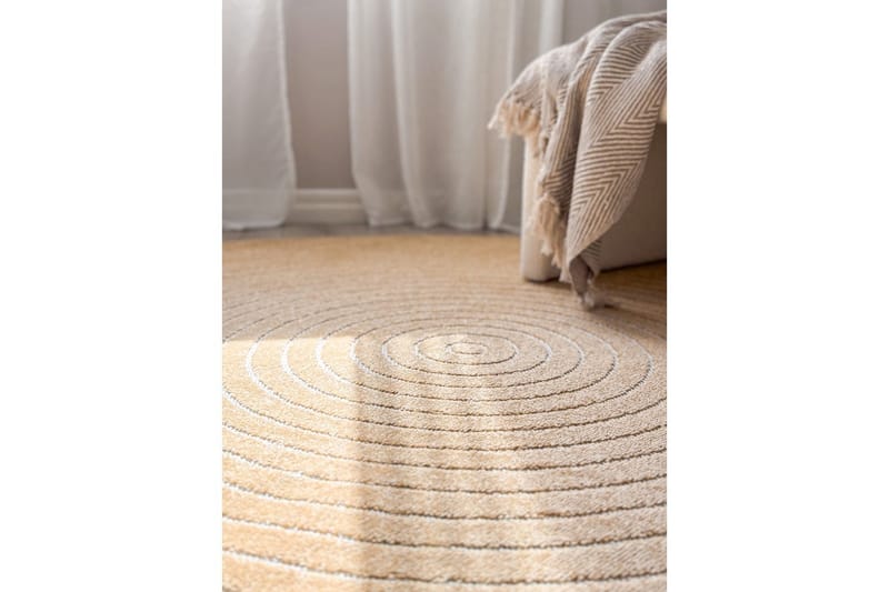 Wiltonmatta Hawaii Circle 200x200 cm, Gul - 200x200 cm, Gul - Textil & mattor - Matta - Utomhusmatta