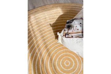 Wiltonmatta Hawaii Circle 200x200 cm, Gul - 200x200 cm, Gul - Textil & mattor - Matta - Utomhusmatta