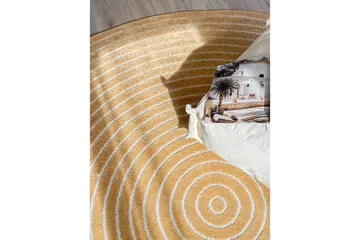 Wiltonmatta Hawaii Circle 240x240 cm, Gul - 240x240 cm, Gul - Textil & mattor - Matta - Utomhusmatta