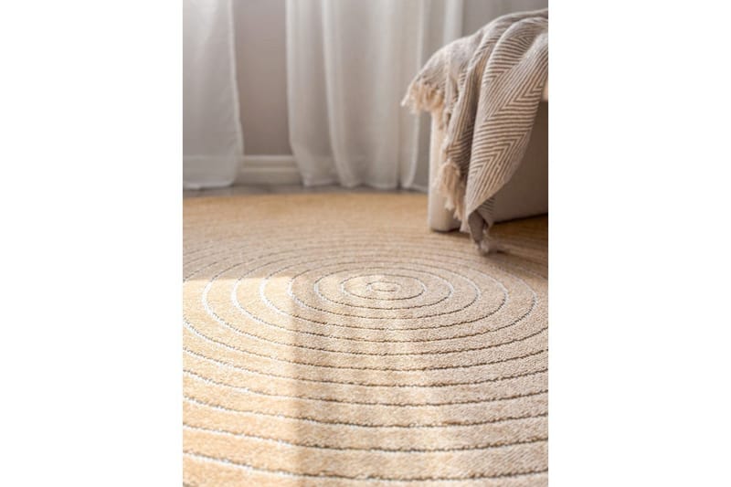 Wiltonmatta Hawaii Circle 280x280 cm, Gul - 280x280 cm, Gul - Textil & mattor - Matta - Utomhusmatta
