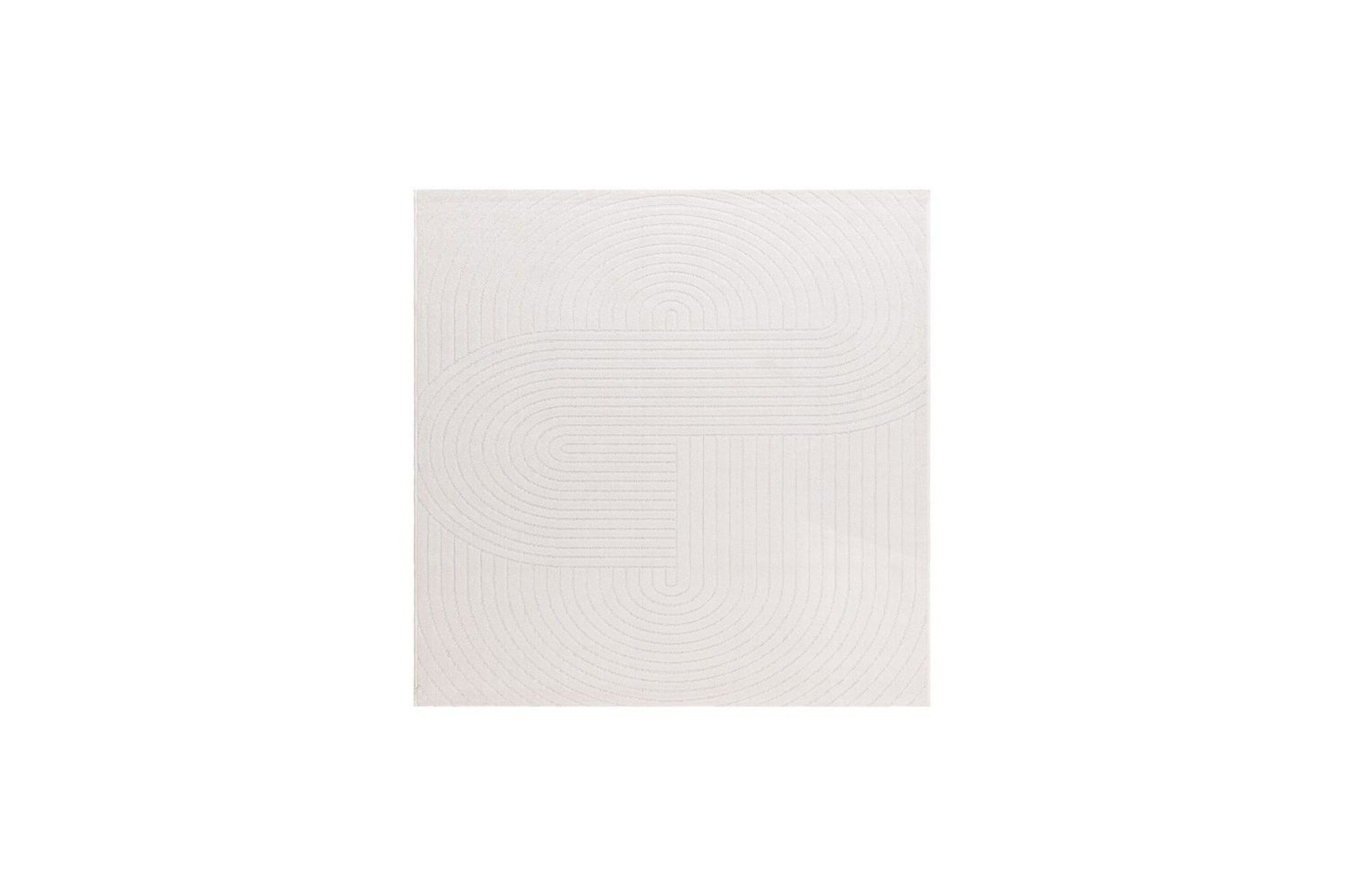 Wiltonmatta Hawaii Shape 200x200 cm, Creme - 200x200 cm, Creme