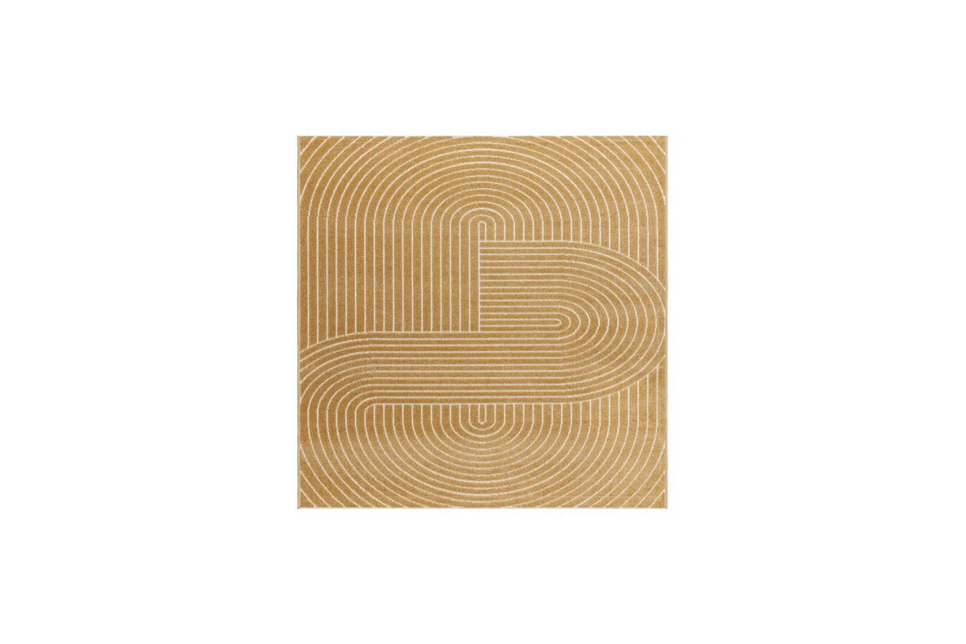 Wiltonmatta Hawaii Shape 280x280 cm, Gul - 280x280 cm, Gul