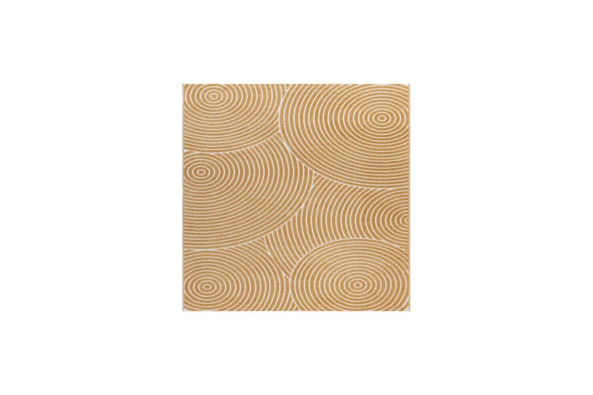 Wiltonmatta Hawaii Trend 200x200 cm, Gul - 200x200 cm, Gul