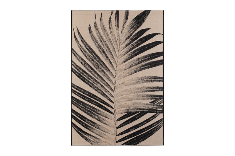 Utomhusmatta Panama Leaf 200x290 cm - Svart - Balkongmatta & altanmatta - Utomhusmatta