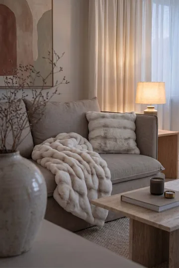 Pläd Åre 130x170 cm - Beige - Textil & mattor - Filt & pläd