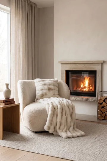 Pläd Åre 150x220 cm - Beige - Textil & mattor - Filt & pläd
