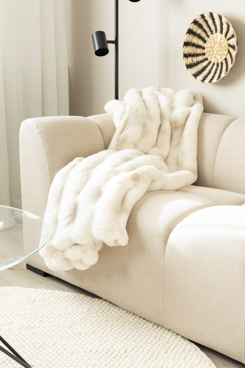Pläd Åre 150x220 cm - Beige - Textil & mattor - Filt & pläd