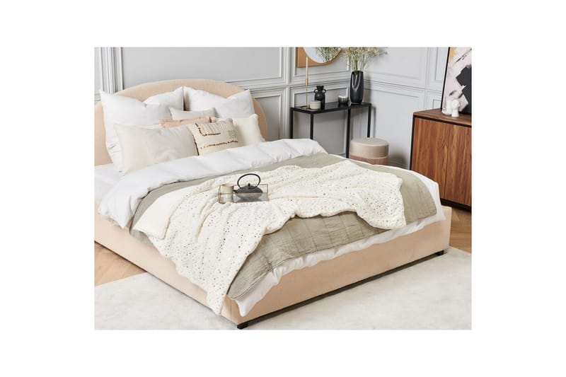 Pläd Alazeya Beige/guld, 130x180 cm - Beige/guld, 130x180 cm - Textil & mattor - Filt & pläd