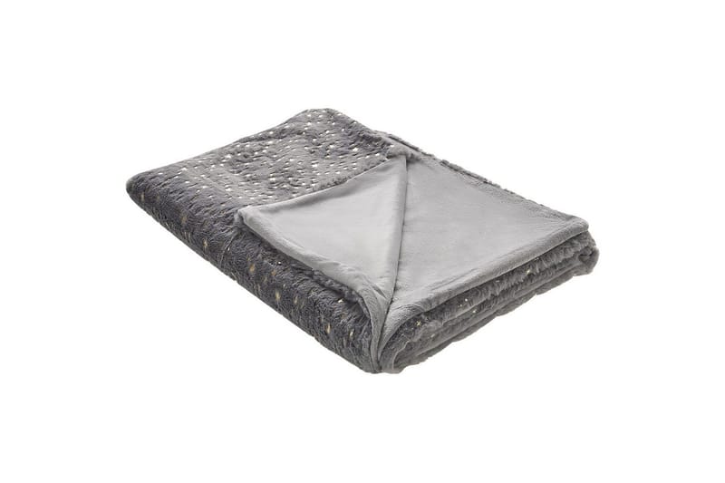 Pläd Alazeya Grå/guld, 150x200 cm, Grå/guld, 150x200 cm