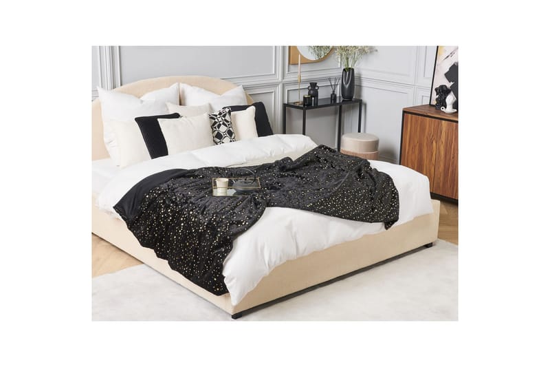 Pläd Alazeya Svart/guld, 150x200 cm - Svart/guld, 150x200 cm - Textil & mattor - Filt & pläd
