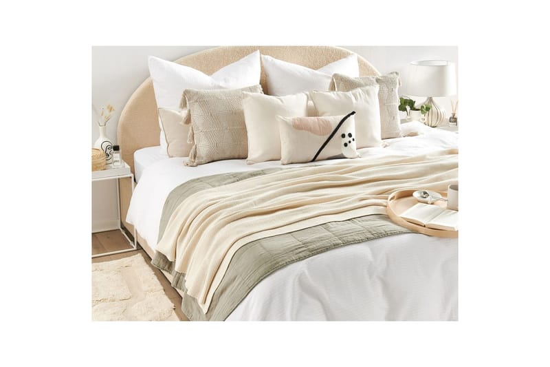 Pläd Asaka Beige - Beige - Textil & mattor - Filt & pläd