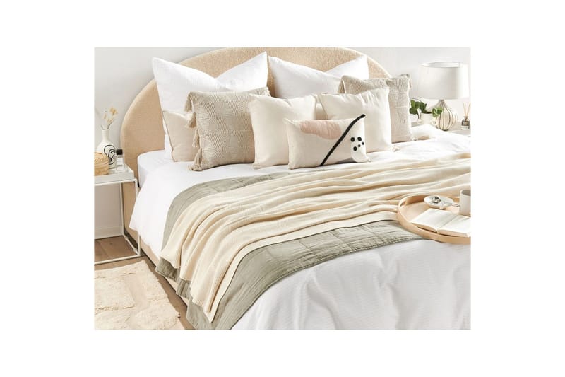 Pläd Asaka Beige - Beige - Textil & mattor - Filt & pläd