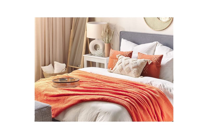 Pläd Bjas Orange, 150x200 cm - Orange, 150x200 cm - Textil & mattor - Filt & pläd