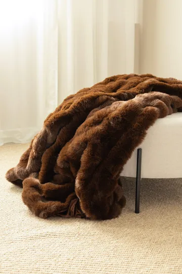 Pläd Bubble 150x220 cm - Brun - Textil & mattor - Filt & pläd