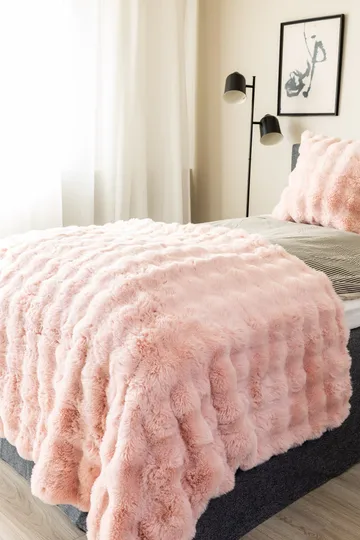 Pläd Bubble 150x220 cm - Rosa - Textil & mattor - Filt & pläd