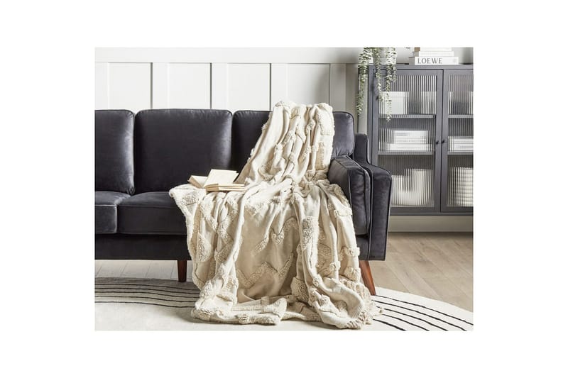 Pläd Chack Beige, 200x220 cm - Beige, 200x220 cm - Textil & mattor - Filt & pläd