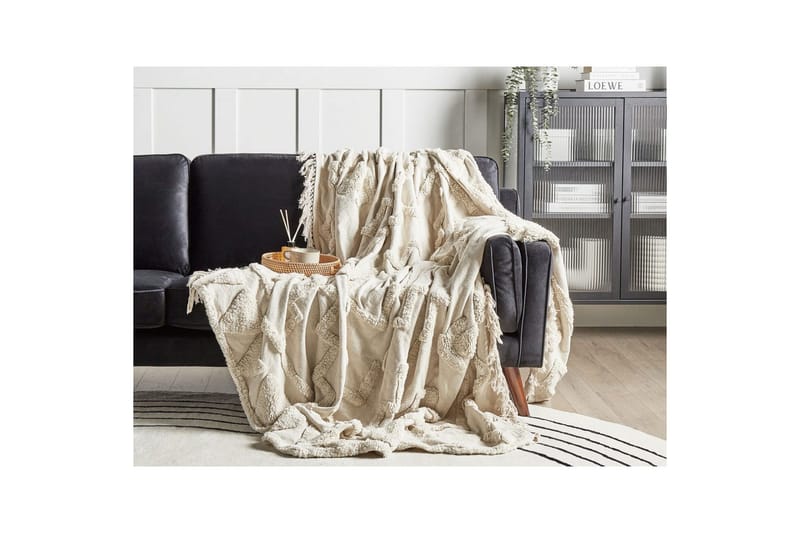 Pläd Chack Beige, 220x240 cm - Beige, 220x240 cm - Textil & mattor - Filt & pläd