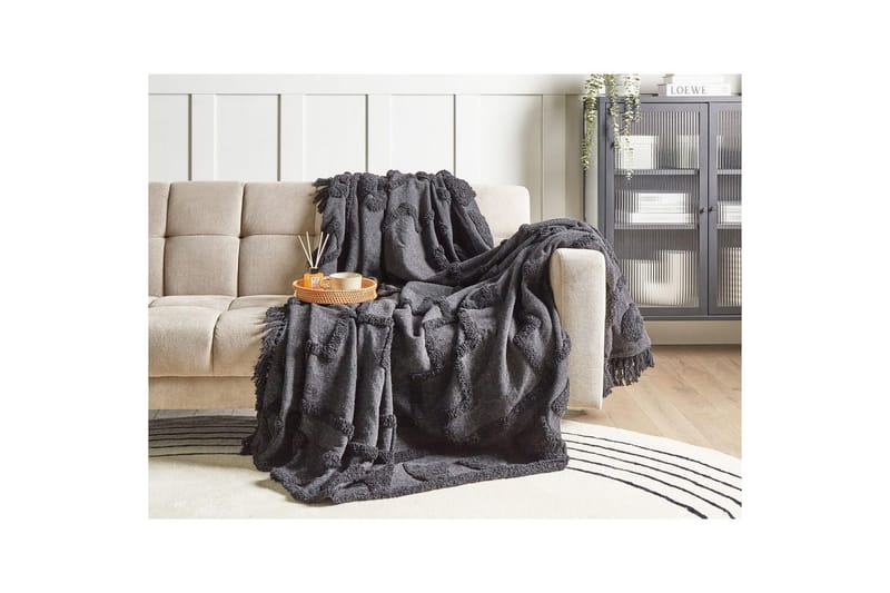 Pläd Chack Grå/svart, 220x240 cm - Grå/svart, 220x240 cm - Textil & mattor - Filt & pläd