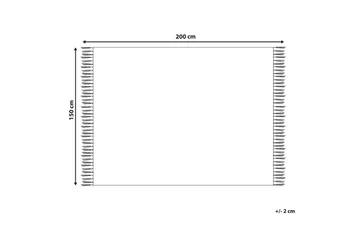 Pläd Chaohani Vit, 150x200 cm - Vit, 150x200 cm - Textil & mattor - Filt & pläd