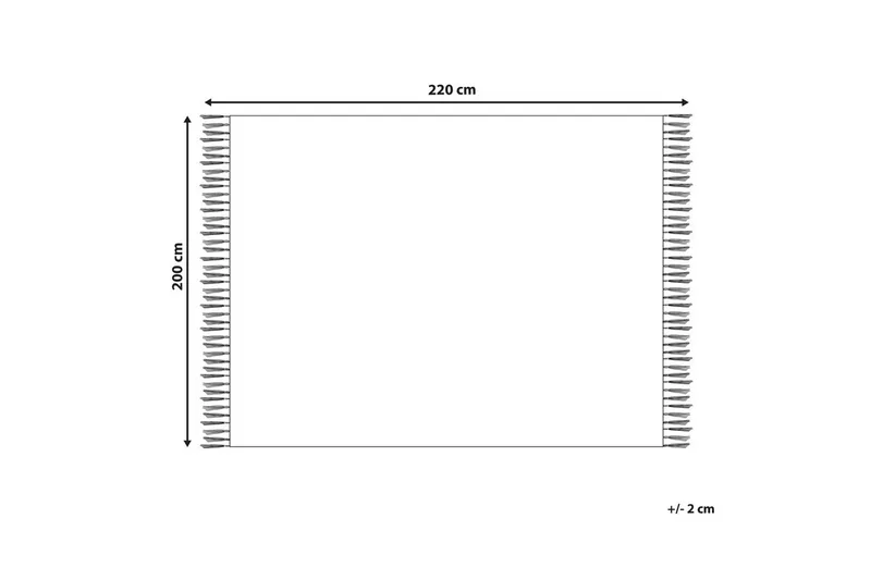 Pläd Chaohani Vit, 200x220 cm - Vit, 200x220 cm - Textil & mattor - Filt & pläd