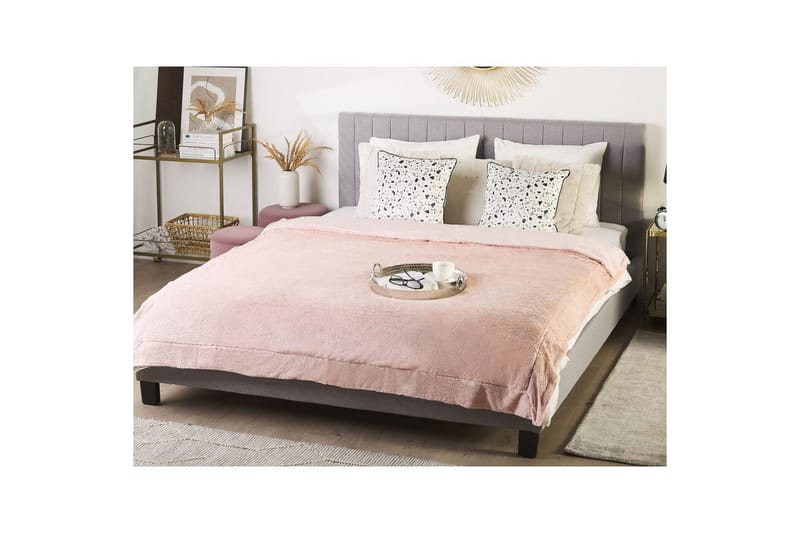Pläd Gelik Rosa - Rosa - Textil & mattor - Filt & pläd