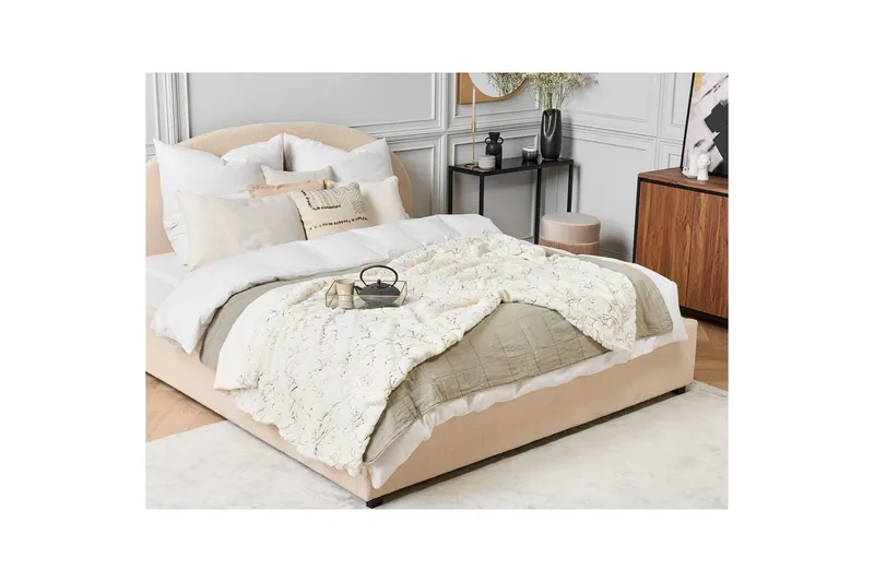 Pläd Godavari Beige/guld, 150x200 cm - Beige/guld, 150x200 cm - Textil & mattor - Filt & pläd