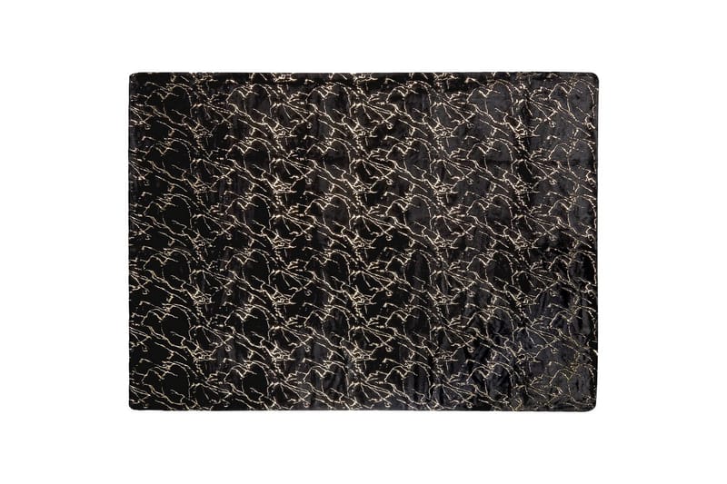 Pläd Godavari Svart/guld, 130x180 cm - Svart/guld, 130x180 cm - Textil & mattor - Filt & pläd