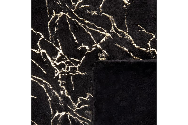 Pläd Godavari Svart/guld, 130x180 cm - Svart/guld, 130x180 cm - Textil & mattor - Filt & pläd
