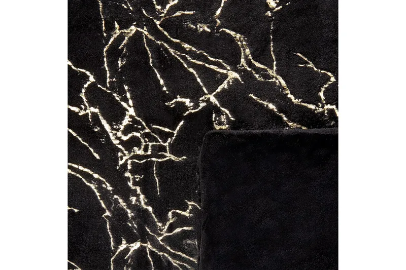Pläd Godavari Svart/guld, 150x200 cm - Svart/guld, 150x200 cm - Textil & mattor - Filt & pläd
