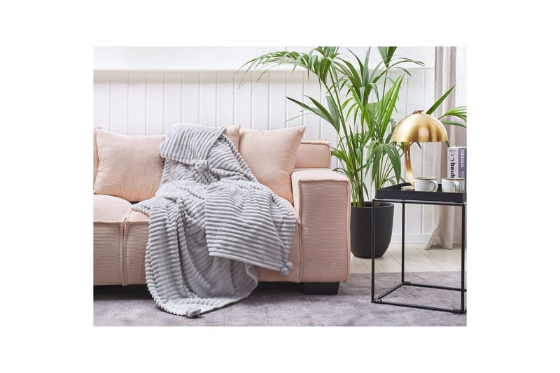 Pläd Kaweri Ljusgrå - Ljusgrå - Textil & mattor - Filt & pläd