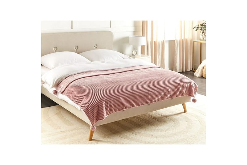 Pläd Kaweri Rosa - Rosa - Textil & mattor - Filt & pläd