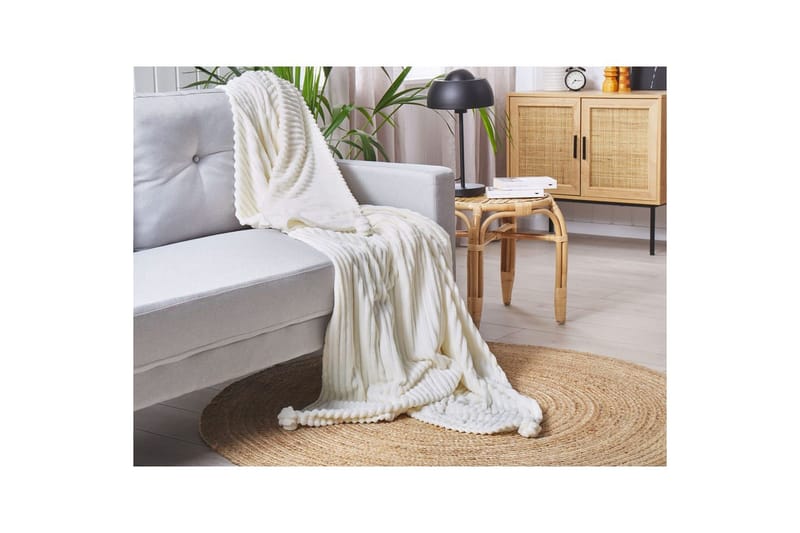 Pläd Kaweri Vit - Vit - Textil & mattor - Filt & pläd