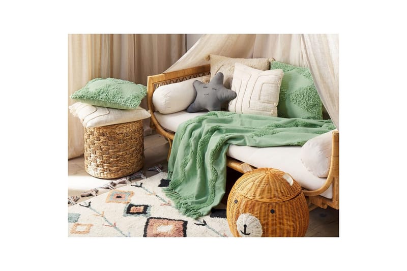 Pläd Khari Grön - Grön - Textil & mattor - Filt & pläd