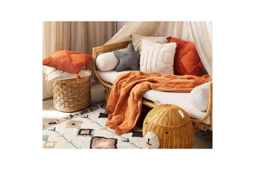 Pläd Khari Orange - Orange - Textil & mattor - Filt & pläd