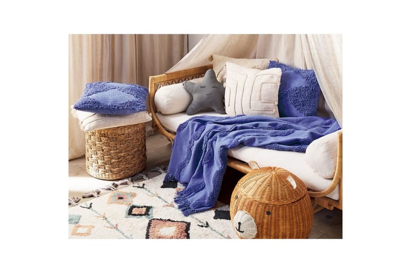 Pläd Khari Violett - Violett - Textil & mattor - Filt & pläd